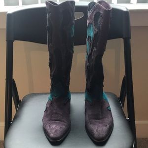 Suede Mid-Calf Boots